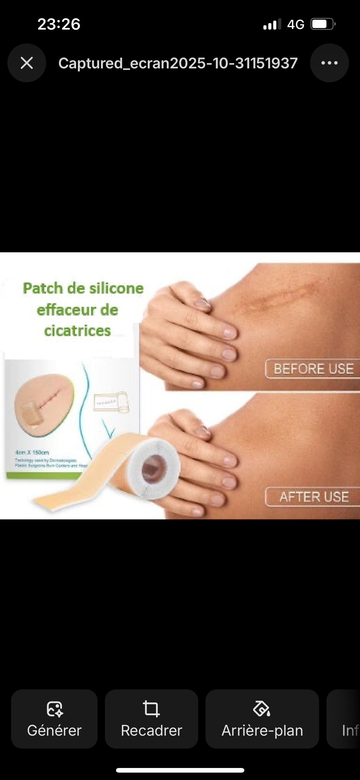 Patch de silicone "Effaceur de Cicatrices."