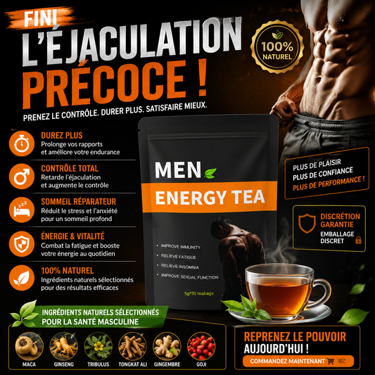 🫖 MEN ENERGY TEA – L’infusion des hommes qui veulent tenir jusqu’au bout !