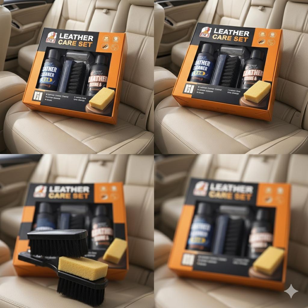 🧴 Kit Nettoyant Cuir Premium – Leather Care Set