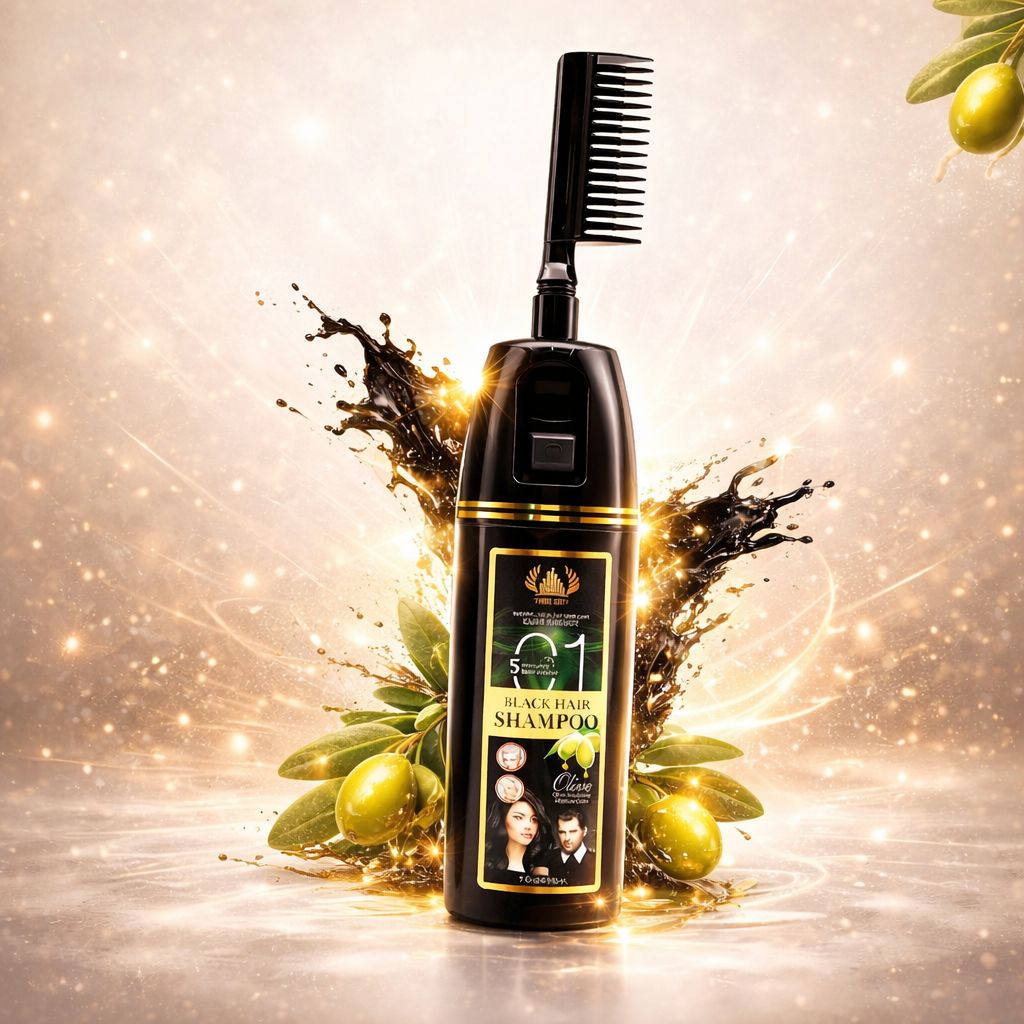 Shampooing Colorant Noir 5 Minutes – Sans Salir les Mains ✋🏾✨ Application Propre & Facile
