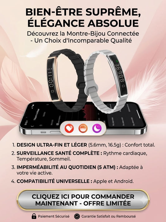 35,000 f cfa 💎 Bracelet Intelligent Santé Premium – Suivi Cardiaque, Sommeil, Oxygène & Activité 24h/24.