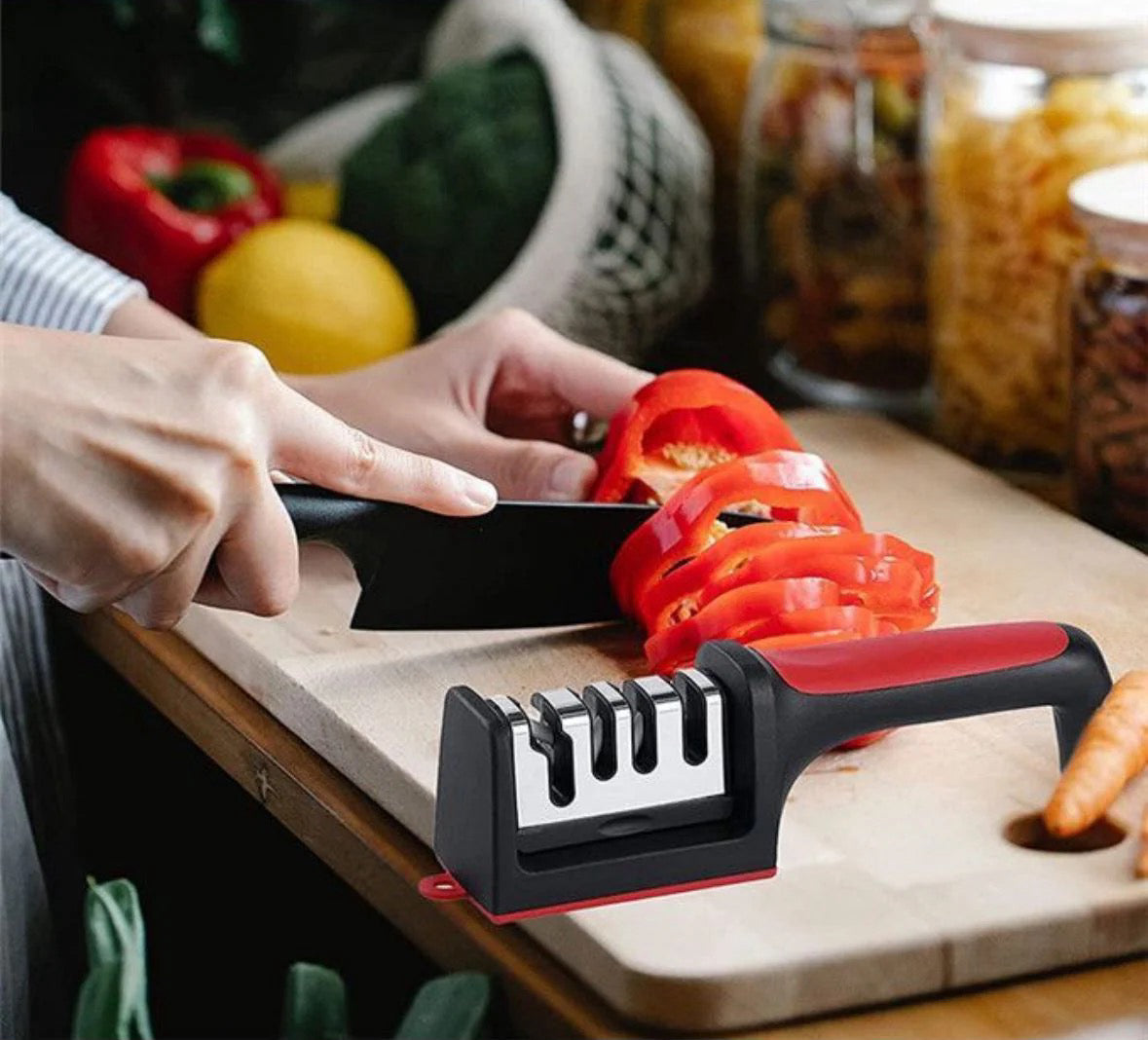 Pack Cuisine Trio :
Aiguiseur 3 Étapes
+ Couteau &
Éplucheur Offerts