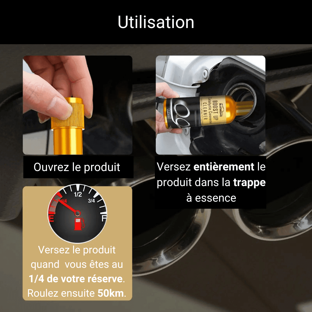 BOOST UP™: Nettoyant catalyseur et Booster de Performance Automobile 120 ml B