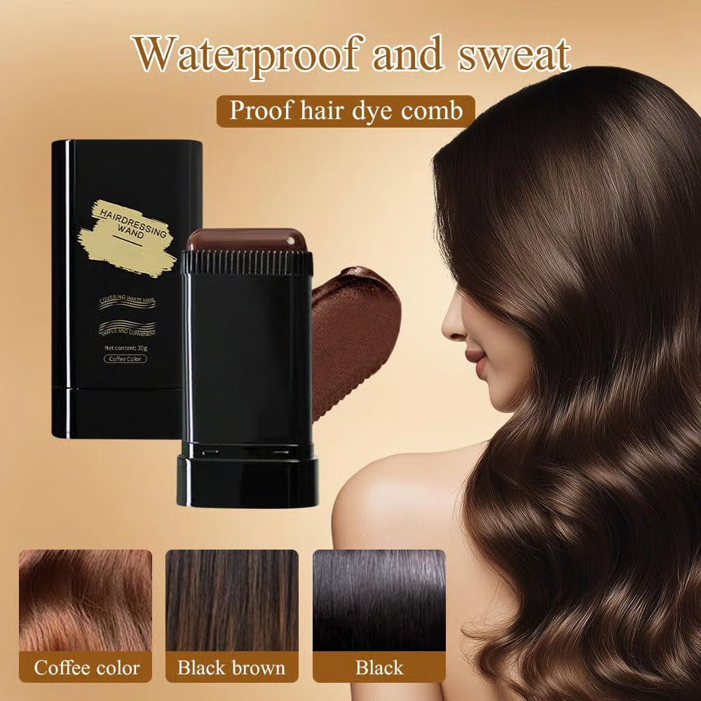 Peigne teintant portable – Couvre cheveux blancs, imperméable & anti-transpiration