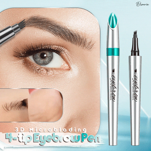 Crayon de tatouage 3D imperméable à 4 pointes de fourche pour microblading ( Noir et Maron✅ )