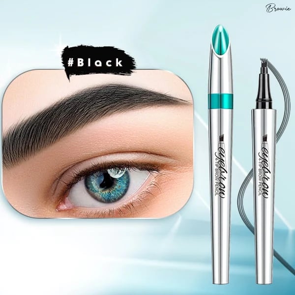 Crayon de tatouage 3D imperméable à 4 pointes de fourche pour microblading ( Noir et Maron✅ )