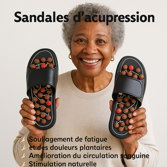 Sandales d’Acupression Bien-Être - Soulagement global des pieds, jambes et articulations
