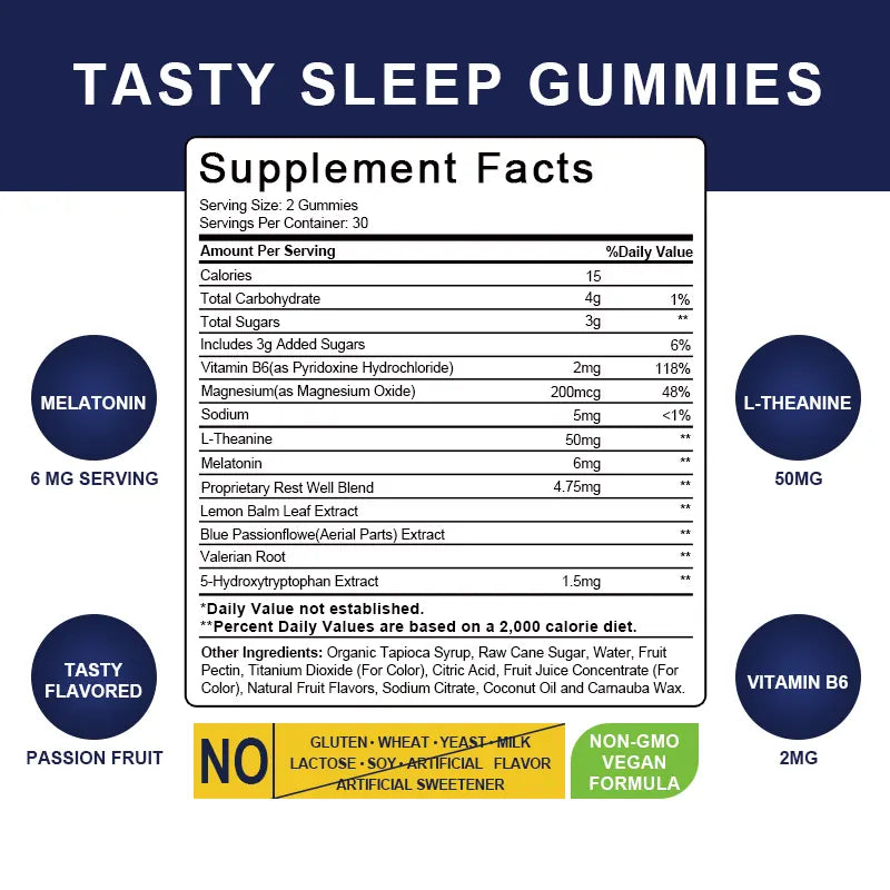 🌙 Gummies Mélatonine – Dormez Mieux, Naturellement 😴✨