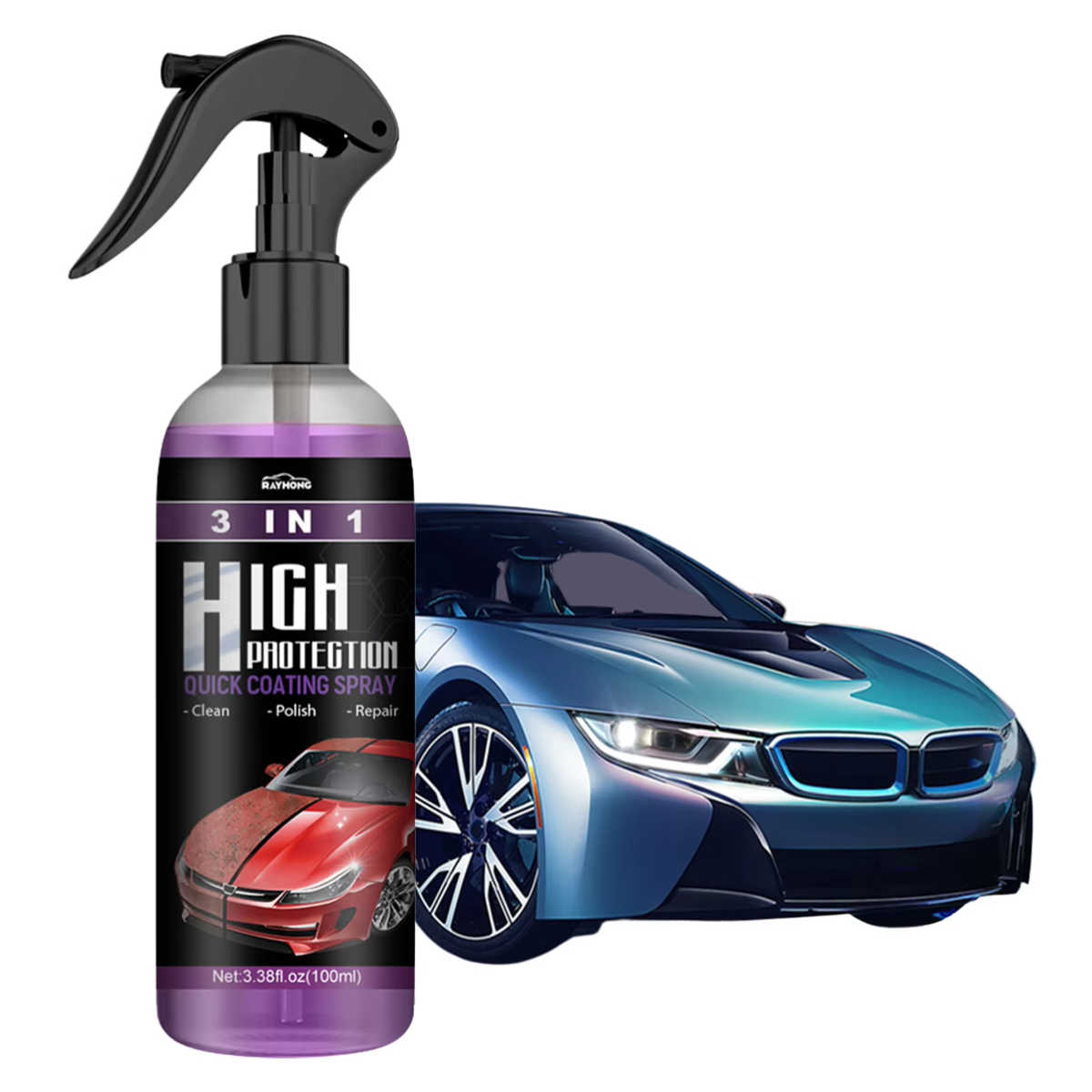 Spray Nettoyant Voiture + 1 Essuie-glace OFFERT pour 2 Sprays achetés
