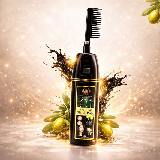 Shampooing Colorant Noir 5 Minutes – Sans Salir les Mains ✋🏾✨ Application Propre & Facile