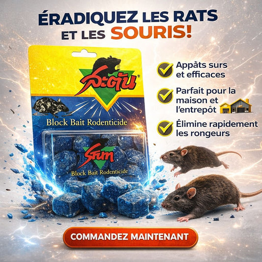 PACK RADICAL "ADIEU RONGEURS" - Blocs Rodenticides Haute Performance (Efficacité Garantie)