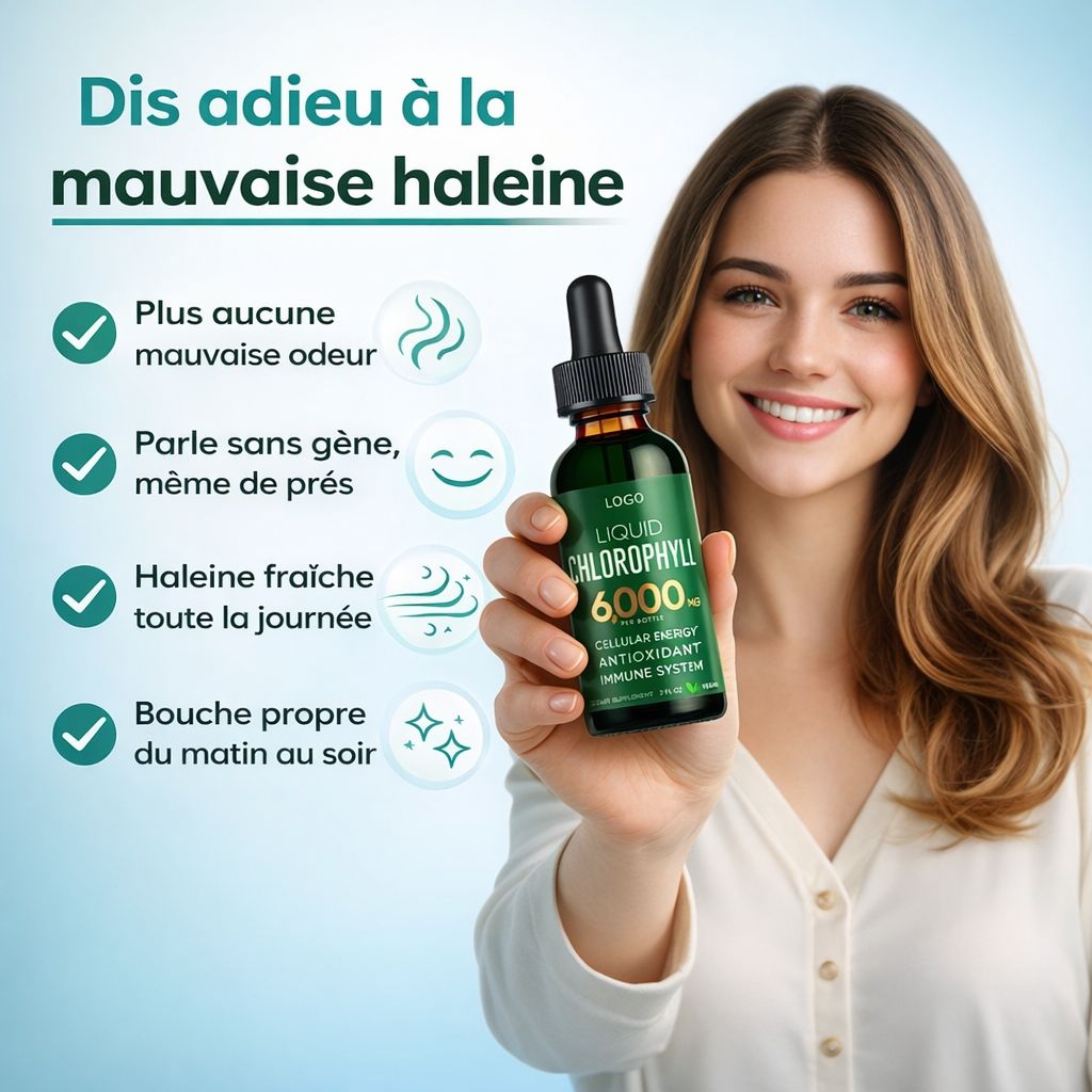 🌿 Chlorophylle Liquide Détox – Énergie & Peau Éclatante