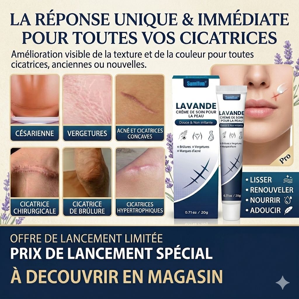 Crème Réparatrice à la Lavande – Solution Intensive Anti-Cicatrices & Vergetures