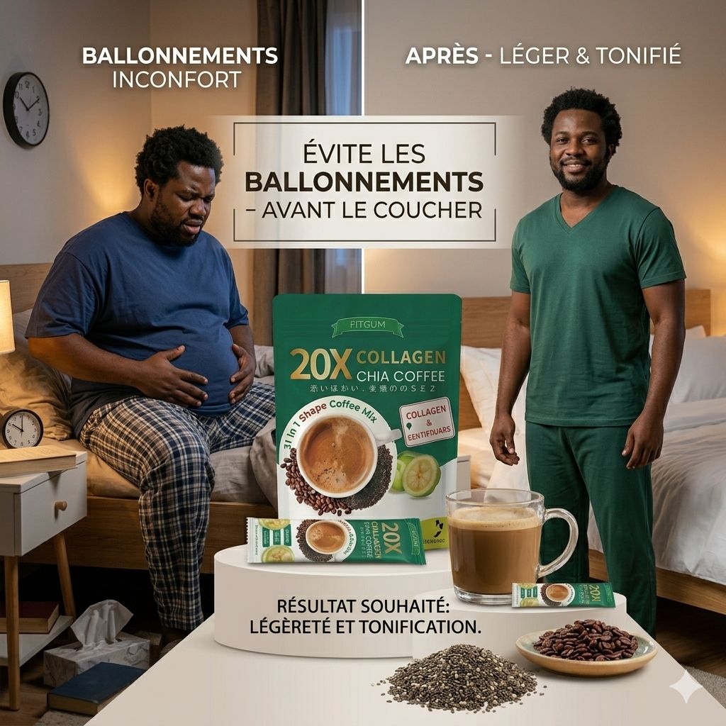 Café Minceur & Teint Éclatant 11-en-1 – FITGUM (Collagène & Graines de Chia)