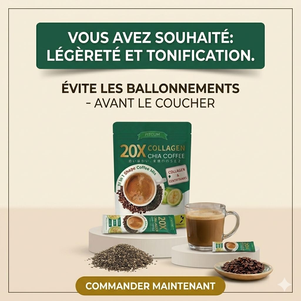 Café Minceur & Teint Éclatant 11-en-1 – FITGUM (Collagène & Graines de Chia)