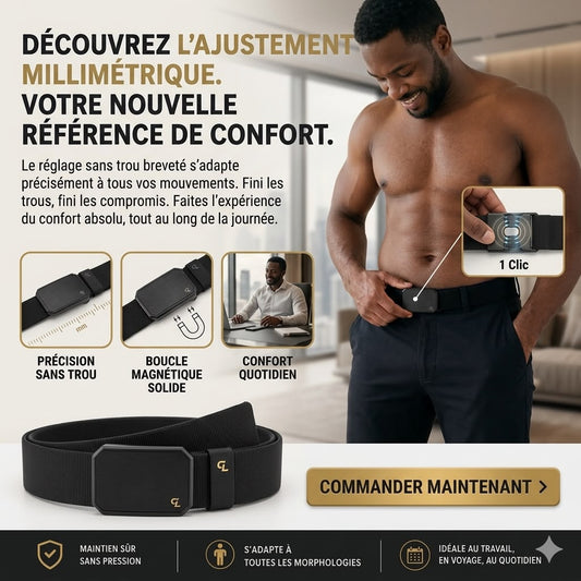 💥 La ceinture ultra-confortable qui s'adapte à la précision du chronographe à 1 seconde (et en plus, elle ne vous gênera jamais au ventre !)
