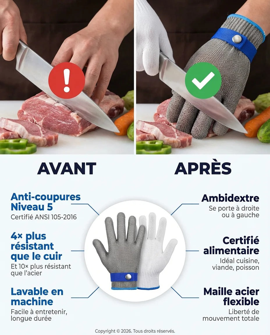 🎖️Gants Résistants aux Coupures - 1 Paire (Mali)
