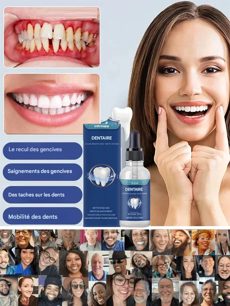 Gouttes dentaires sans fluor à base d'hydroxyapatite pour la protection de l'émail, le blanchiment et une haleine fraîche 🦷✨ GN